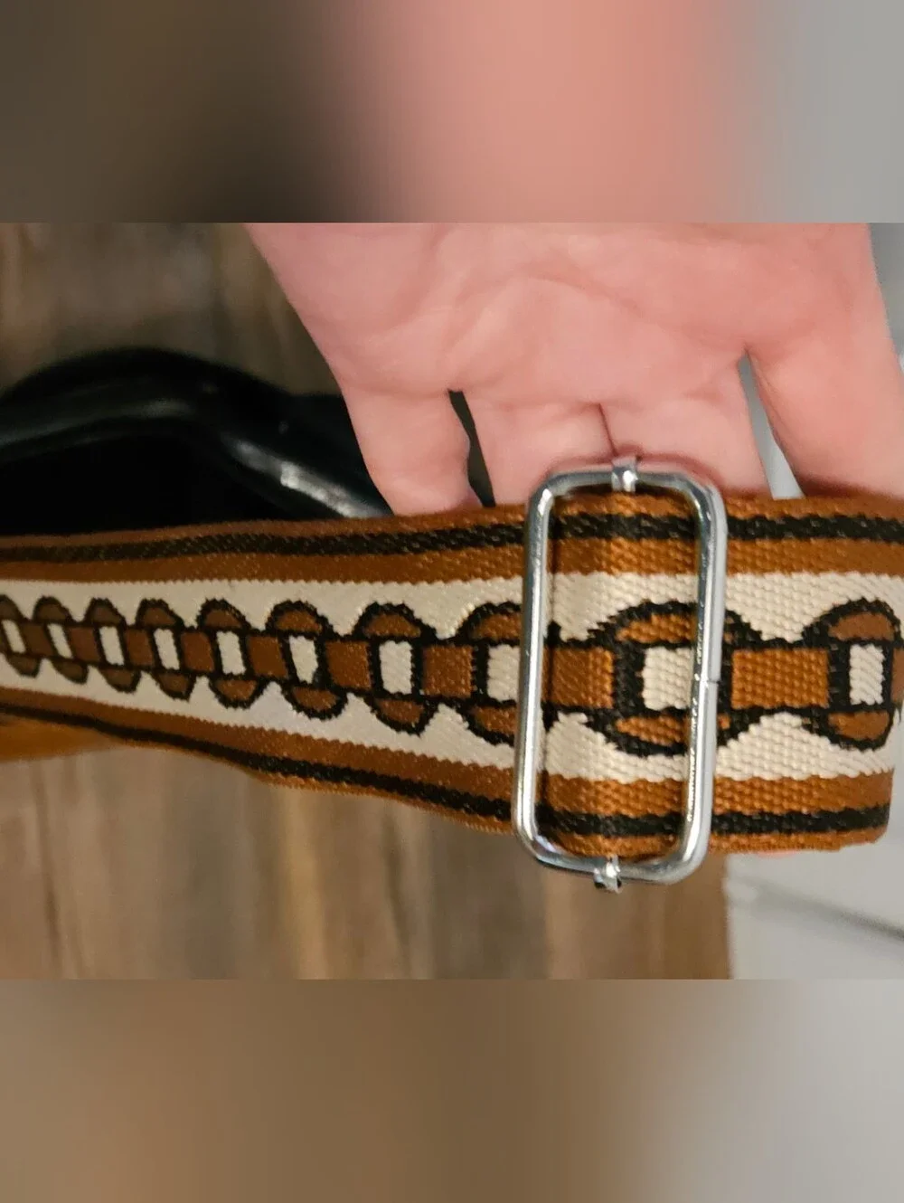 Women’s Black and Brown Accent Satchel Bag